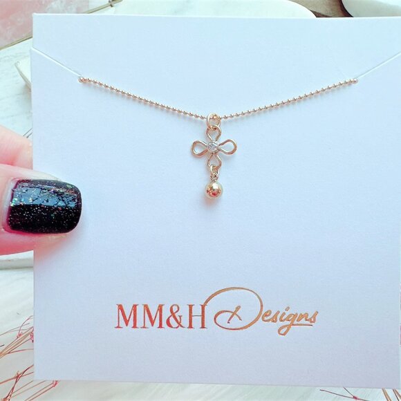 Flower Charm Necklace | Handmade in BC - Picture 3 of 4